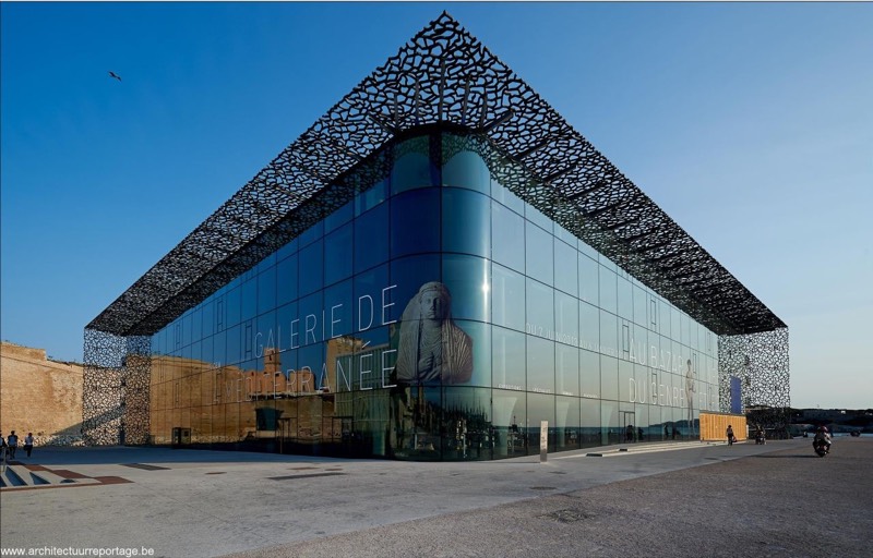 MuCEM Marseille UHPC lattice facade by Rudy Ricciotti